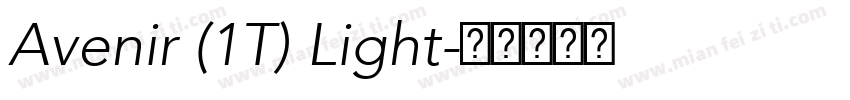 Avenir (1T) Light字体转换